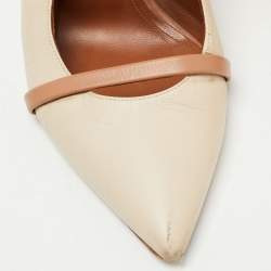 Malone Souliers Beige/Brown Leather Maureen Mules Size 39