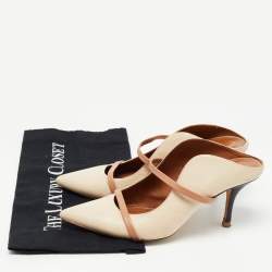 Malone Souliers Beige/Brown Leather Maureen Mules Size 39