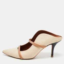 Malone Souliers Beige/Brown Leather Maureen Mules Size 39