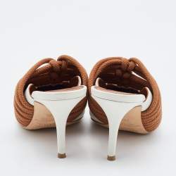 Pre Owned Malone Souliers White Leather Maisie Pumps Size 38.5