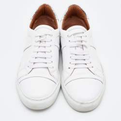 Pre Owned Malone Souliers White/Silver Leather Musa Sneakers Size 37