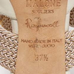 Pre Owned Malone Souliers Off White Leather Maisie Mules Size 37.5