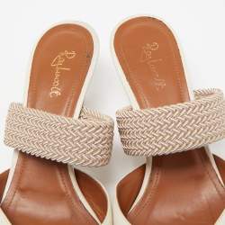 Pre Owned Malone Souliers Off White Leather Maisie Mules Size 37.5