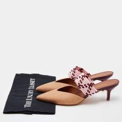 Malone Souliers Beige Raffia Maisie Mules Size 39