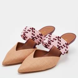 Malone Souliers Beige Raffia Maisie Mules Size 39