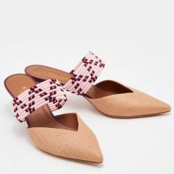 Malone Souliers Beige Raffia Maisie Mules Size 39