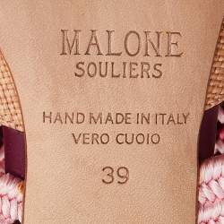 Malone Souliers Beige Raffia Maisie Mules Size 39