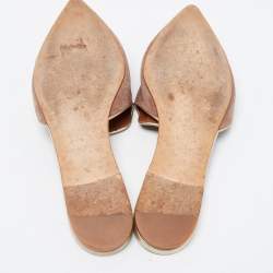 Pre Owned Malone Souliers Brown Suede Marianne Flat Mules Size 37.5