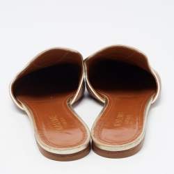 Pre Owned Malone Souliers Brown Suede Marianne Flat Mules Size 37.5