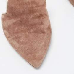 Pre Owned Malone Souliers Brown Suede Marianne Flat Mules Size 37.5