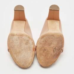 Pre Owned Malone Souliers Beige Leather Maureen Mules Size 40.5