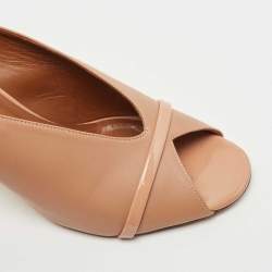 Pre Owned Malone Souliers Beige Leather Maureen Mules Size 40.5