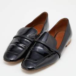 Malone Souliers Black Patent Leather Smoking Slippers Size 38