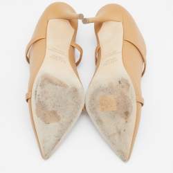 Pre Owned Malone Souliers Brown Leather Maureen Mules Size 37