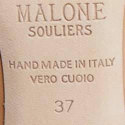 Pre Owned Malone Souliers Brown Leather Maureen Mules Size 37