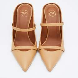 Pre Owned Malone Souliers Brown Leather Maureen Mules Size 37