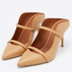 Pre Owned Malone Souliers Brown Leather Maureen Mules Size 37