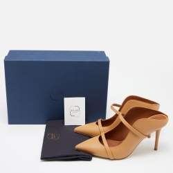 Pre Owned Malone Souliers Brown Leather Maureen Mules Size 37