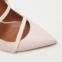 Pre Owned Malone Souliers Light Purple/Pink Leather and Patent Maureen Mules Size 36.5