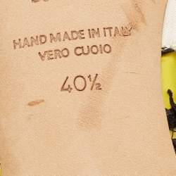 Pre Owned Malone Souliers x Emanuel Ungaro White/Black Polka Dot Satin and Lace Maisie Mules Size 40.5