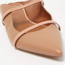 Pre Owned Malone Souliers Beige Leather Maureen Flats Size 41