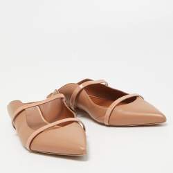 Pre Owned Malone Souliers Beige Leather Maureen Flats Size 41