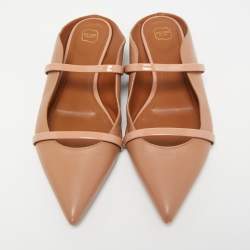 Pre Owned Malone Souliers Beige Leather Maureen Flats Size 41