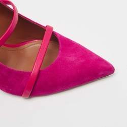 Pre Owned Malone Souliers Pink Suede Maureen Pointed Toe Mule Sandals Size 40