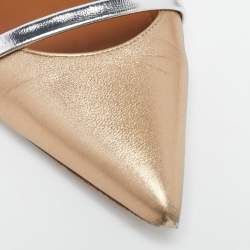 Pre Owned Malone Souliers Metallic Bronze Leather Maureen  Pointed Toe Mules Size 39