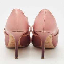 Pre Owned Malone Souliers Pink/Burgundy Leather Maureen Pointed Toe Pumps Size 40