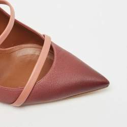 Pre Owned Malone Souliers Pink/Burgundy Leather Maureen Pointed Toe Pumps Size 40