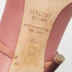 Pre Owned Malone Souliers Pink/Burgundy Leather Maureen Pointed Toe Pumps Size 40