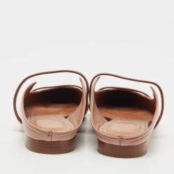 Pre Owned Malone Souliers Two Tone Leather Maureen Flat Mules Size 39