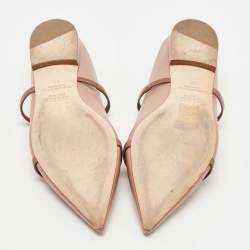 Pre Owned Malone Souliers Two Tone Leather Maureen Flat Mules Size 39