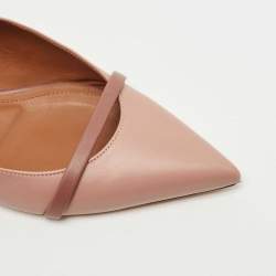 Pre Owned Malone Souliers Two Tone Leather Maureen Flat Mules Size 39