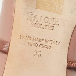 Pre Owned Malone Souliers Two Tone Leather Maureen Flat Mules Size 39