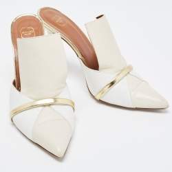 Pre Owned Malone Souliers Tricolor Leather Danielle Mules Size 39