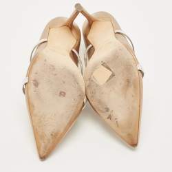 Pre Owned Malone Souliers Metallic Leather Maureen Mules Size 39