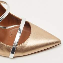 Pre Owned Malone Souliers Metallic Leather Maureen Mules Size 39