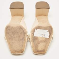 Pre Owned Malone Souliers Beige Leather Carmen Mules Size 40