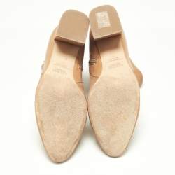 Pre Owned Malone Souliers Beige Suede and Leather Ankle Boots Size 39