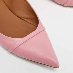 Pre Owned Malone Souliers Pink Leather Raya Ballet Flats Size 40