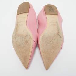 Pre Owned Malone Souliers Pink Leather Raya Ballet Flats Size 40