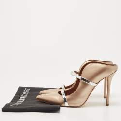 Pre Owned Malone Souliers Metallic Gold Leather Maureen Mule Pumps Size 38