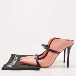 Pre Owned Malone Souliers Pink/Black Leather Maureen Pumps Size 38