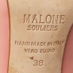 Pre Owned Malone Souliers Pink/Black Leather Maureen Pumps Size 38