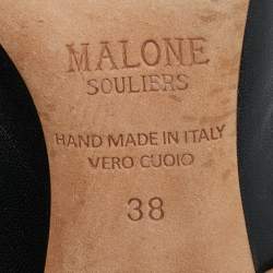 Pre Owned Malone Souliers Black Leather Maureen Pumps Size 38