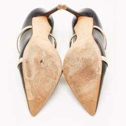 Pre Owned Malone Souliers Black Leather Maureen Pumps Size 38