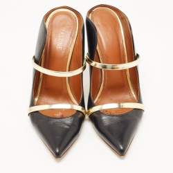Pre Owned Malone Souliers Black Leather Maureen Pumps Size 38