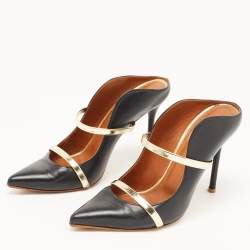 Pre Owned Malone Souliers Black Leather Maureen Pumps Size 38